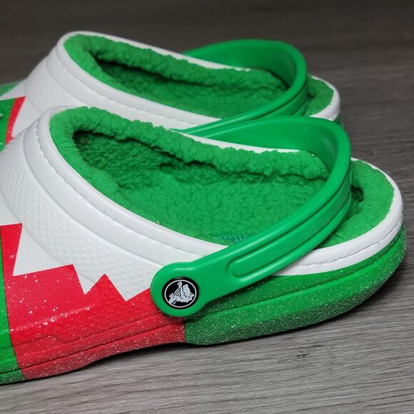Crocs Unisex Classic Christmas Holiday Fuzzy Lined Clogs Sandals 13 Dual Comfort - Picture 4 of 11